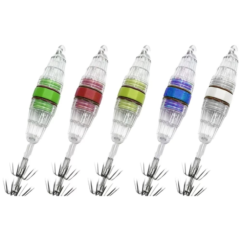 Fishing Lure Making Kit - 10cm lange LED-vislamp, 8g gewicht, inktvishakenontwerp,