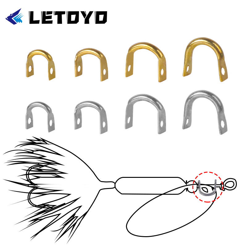 Fishing Lure Spinner - Letoyo 100Pcs Gevouwen Clevises U-Vormig Voor