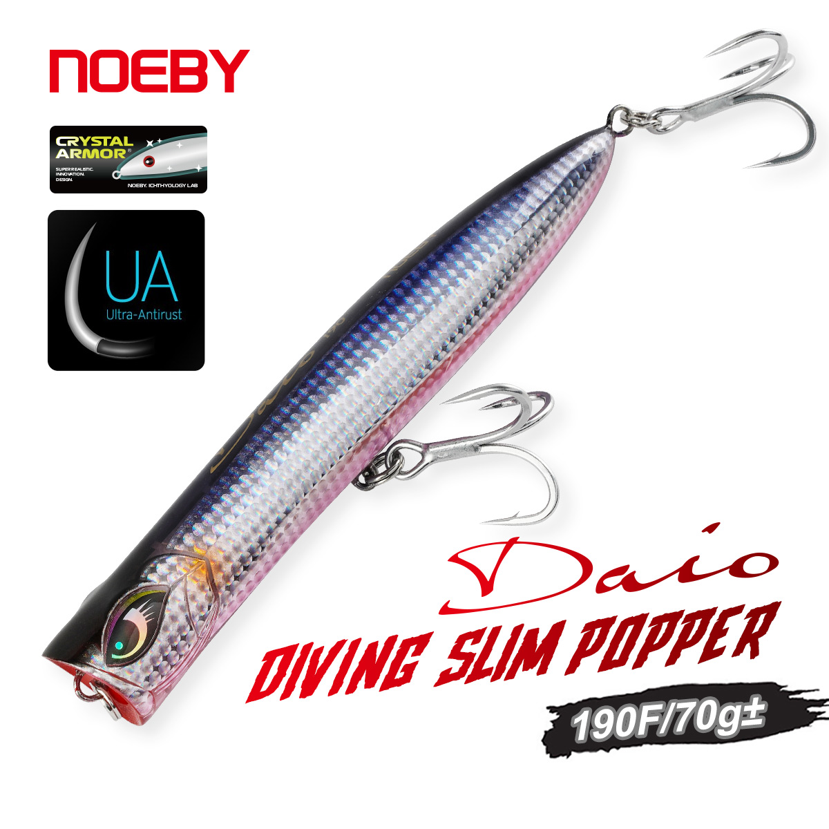 Fishing Lure Popper - NOEBY Daio Topwater Popper Aas 190mm