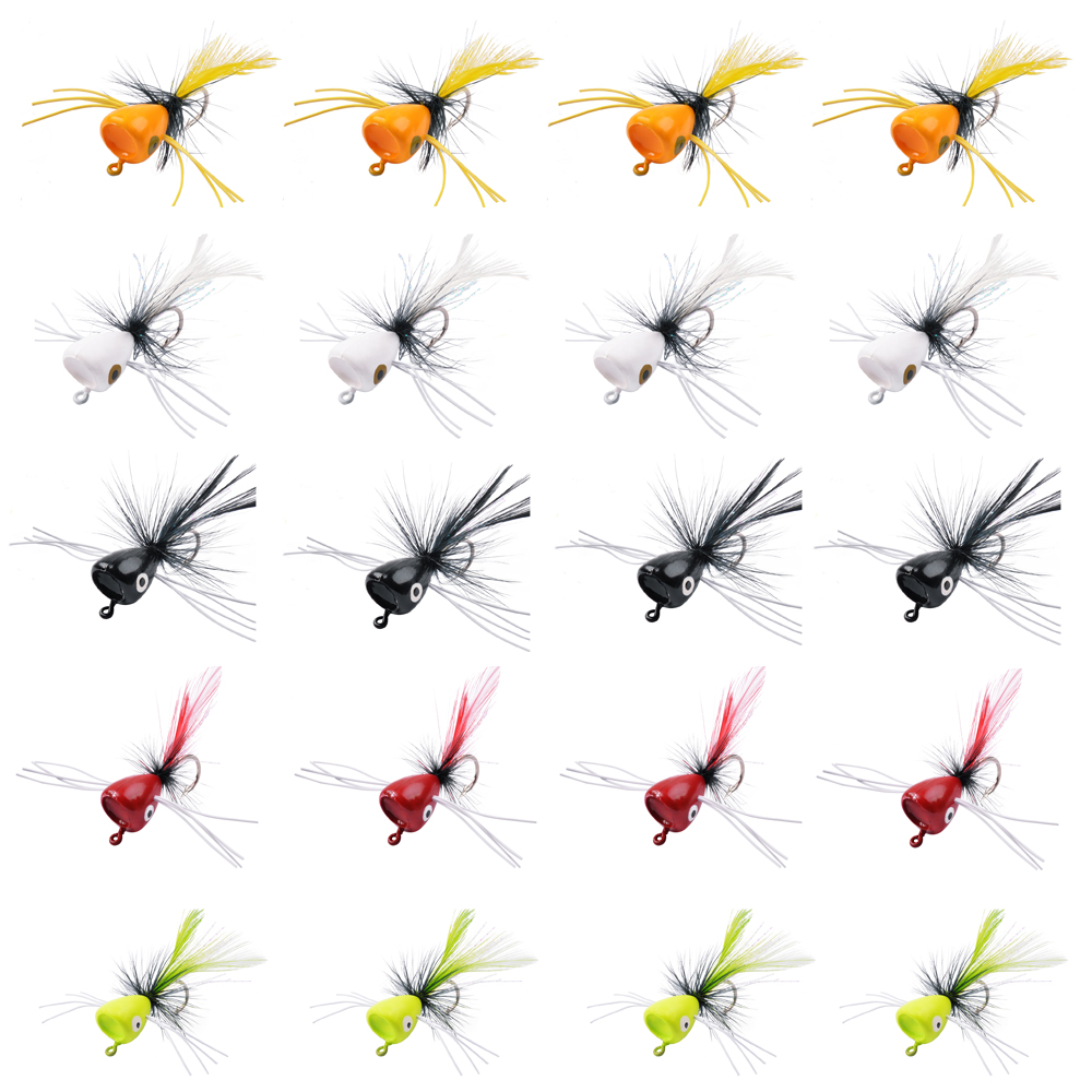 Fishing Lure Popper - 5 Stuks Schuim Vlieg Vissen Lokt