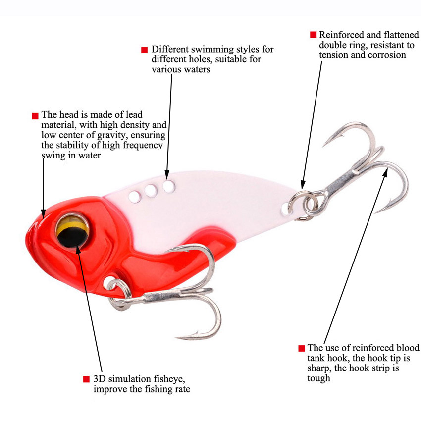 6 stks Metalen VIB Vissen Lokt - Fishing Lure Blade Bait recensie en prijs