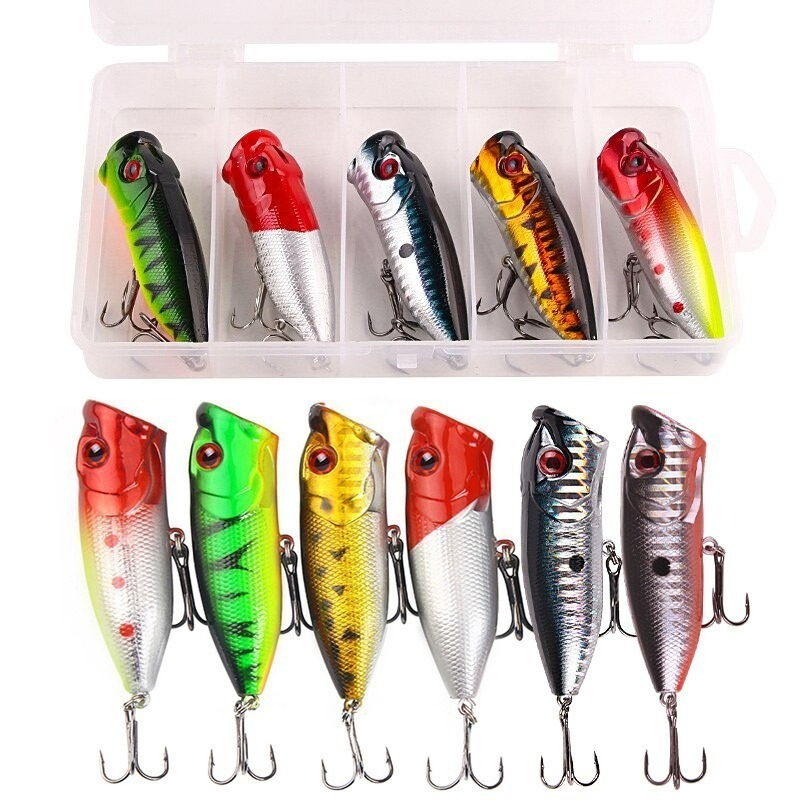 6 stks 6 kleuren (opp zak)/5 s - Fishing Lure Popper recensie en prijs