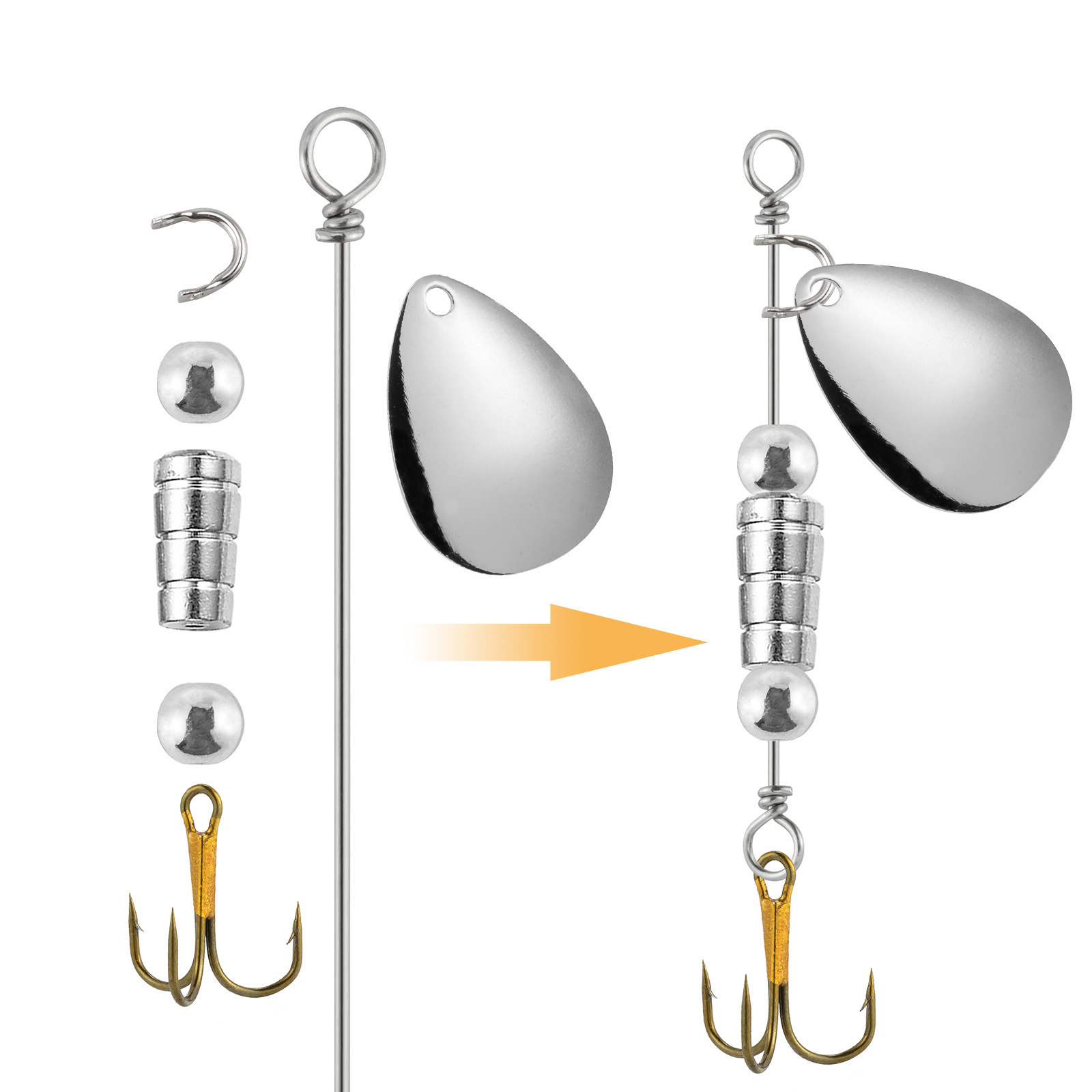 90 stuks spinnerbait-schacht d - Fishing Lure Spinner recensie en prijs